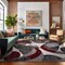 World Rug Gallery Modern Geometric Circular Harmony Non Shedding Soft Area Rug 7' 10 x 10' Red 393RED8x10 - alternate 10